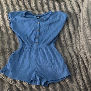 Old Navy Ribbed Blue Romper